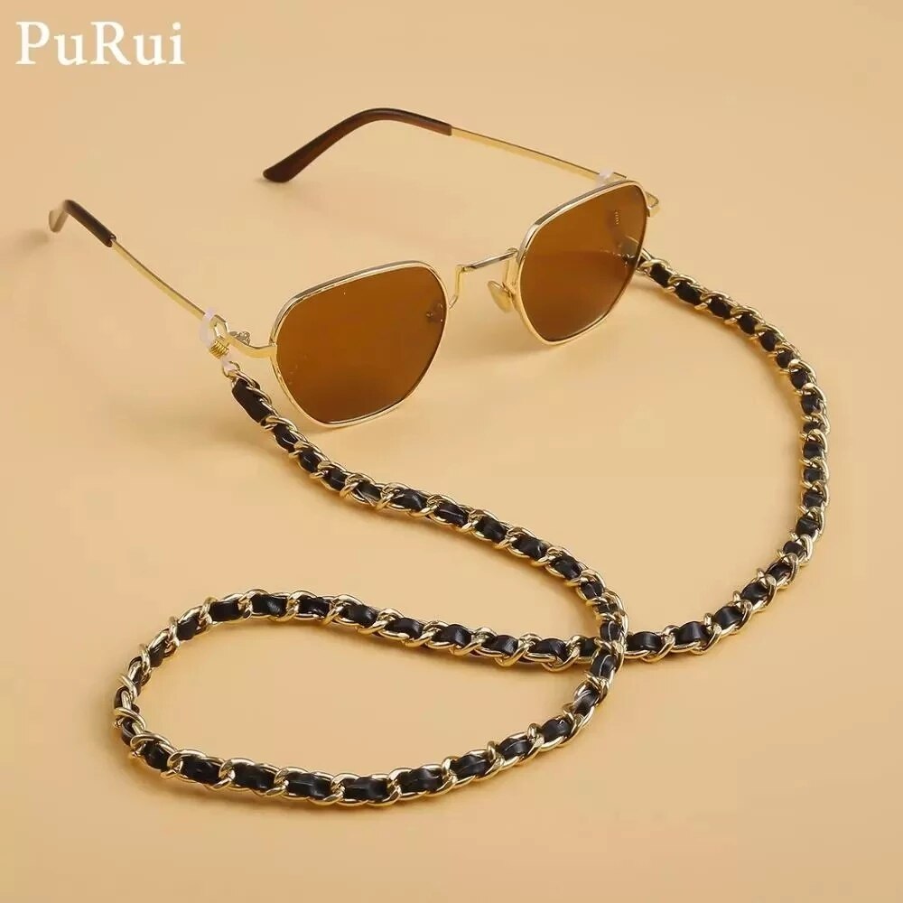 Purui Lesebrille Kette für Frauen Brillen Schlüsselband Metall Sonnenbrille Schnübetreffend Halten Riemen Brillen Halter Schmuck