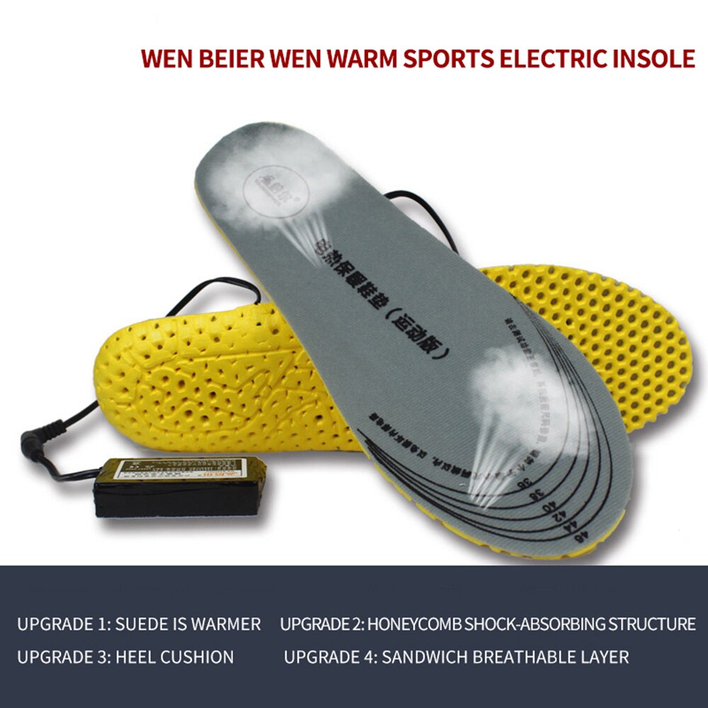 Plantillas térmicas para botas de Moto, zapatos térmicos con calefacción eléctrica para invierno, con batería USB, mantiene el calor