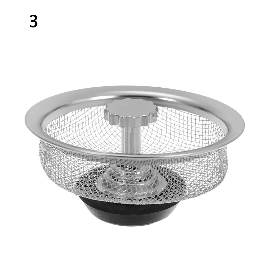 Rvs Spoelbak Zeef Food Haar Stopper Plug Filter Mand Water Wastafel Plug Badkamer Douche Keuken Accessoires Schoonmaken: 3