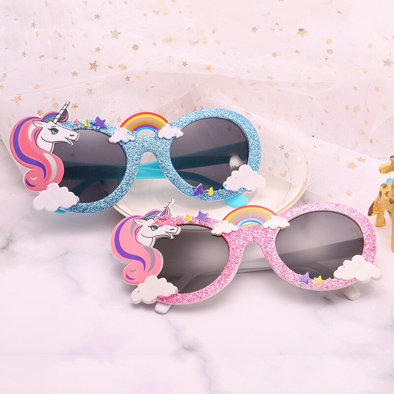 Gafas de unicornio azul y rosa, accesorios de fotografía de novia para ser, decoración de de unicornio arcoíris, gafas para de cumpleaños, fotomatón