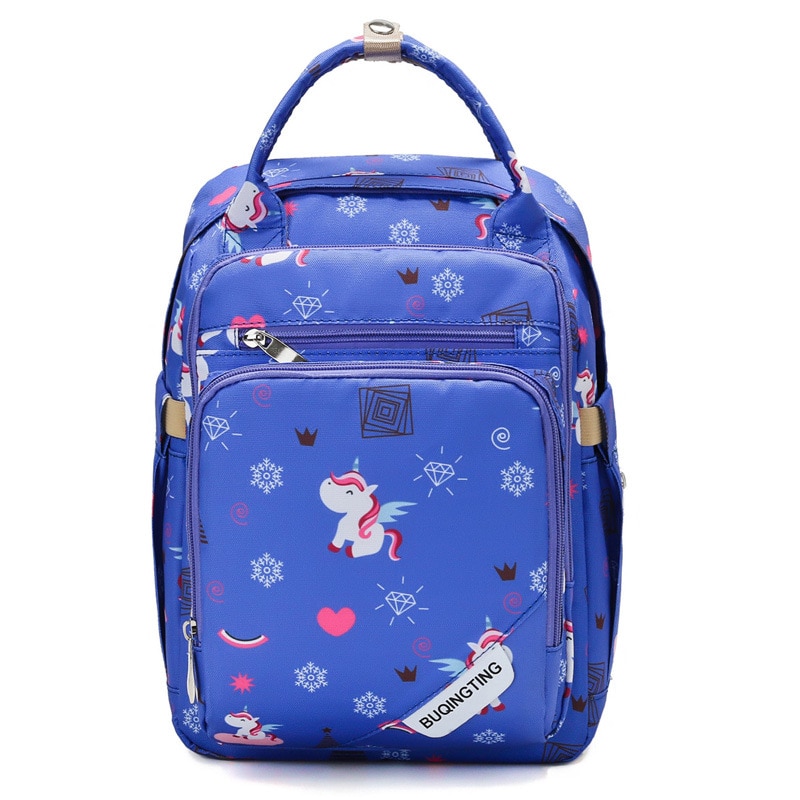 Elegante Mãe Mochila Saco De Armazenamento Bolsa da Mamãe Saco de Fraldas Do Bebê À Prova D' Água Oxford Pano Leve Bolsa da Mamãe Multifuncional Lar