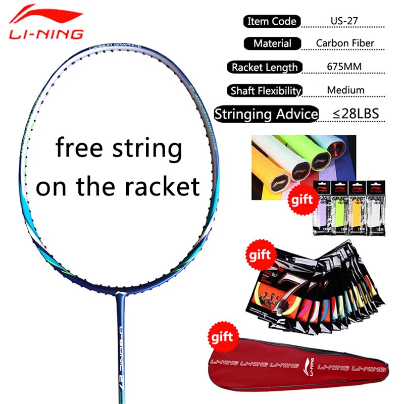 Li-Ning Original Offensive And Defensive Badminton Racket With Cover Rackets