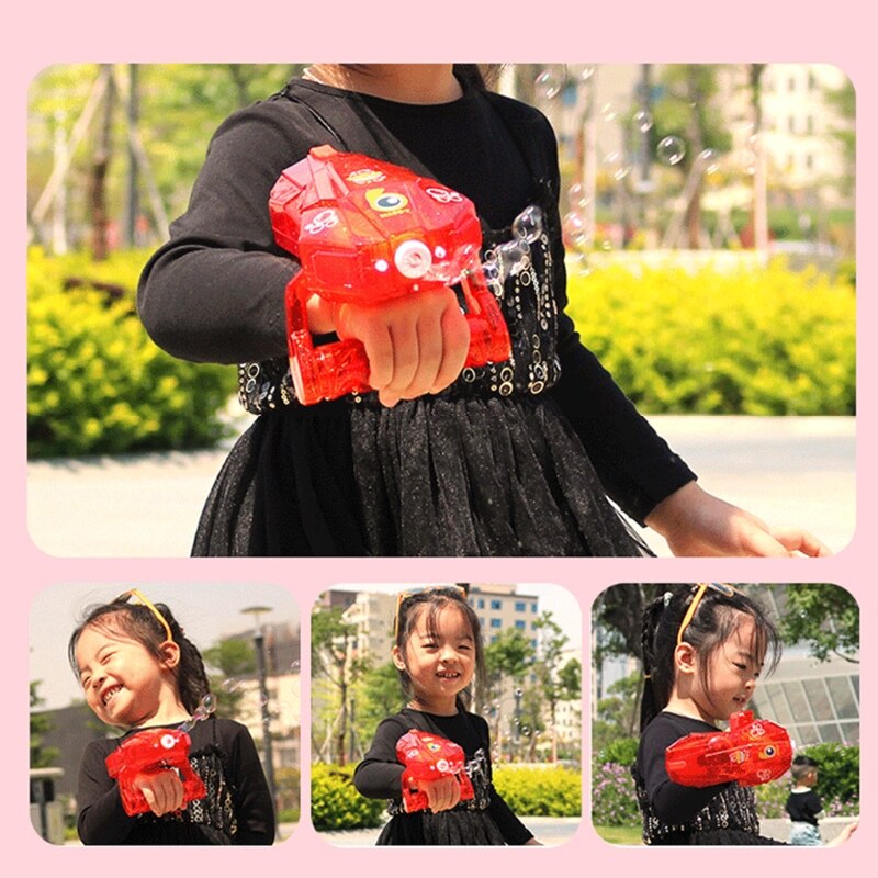 Elektryczna maszyna robić baniek mydlanych nadgarstków kolorowa bańka dynamiczny efekt muzyczny fajne oświetlenie automatyczne bulgotanie dzieci zabawki robić zabawy na zewnątrz dzieci Bi