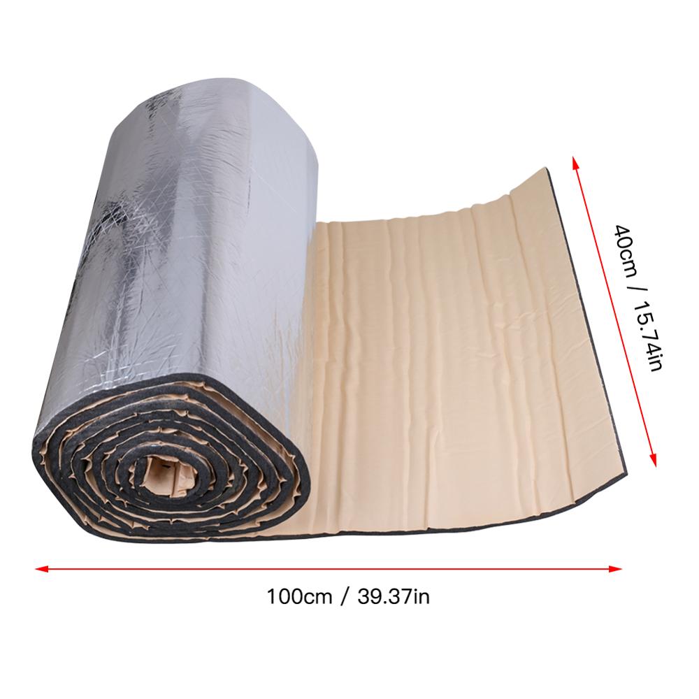 100 * 40cm auton äänieristys vaimentava ajoneuvon eristys 10mm melua vaimentava kuumasuljettu vaahto auton sisävarusteisiin