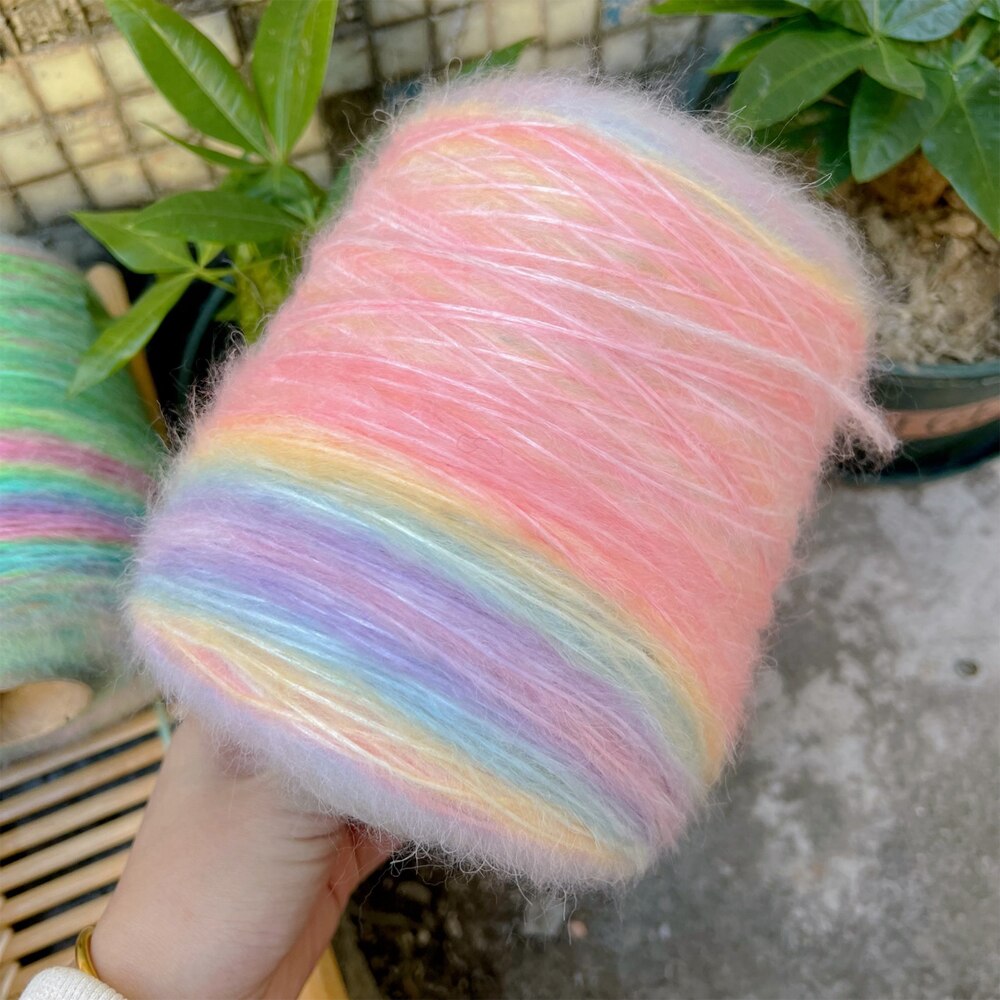 500g Medium thickness space dye spray yarn wool yarn Hand knitting Yarn for knitting mohair yarn Sewing scarf knit sweater ZL4