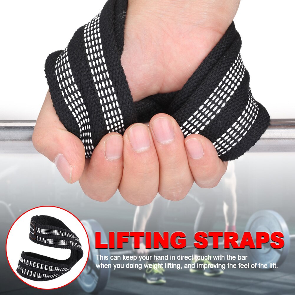 2pcs Powerlifting Fitness Gym Lifting Straps Deadlifts Horizontal Bar Portable Bodybuilding Figure 8 Wrist Support Anti Slip