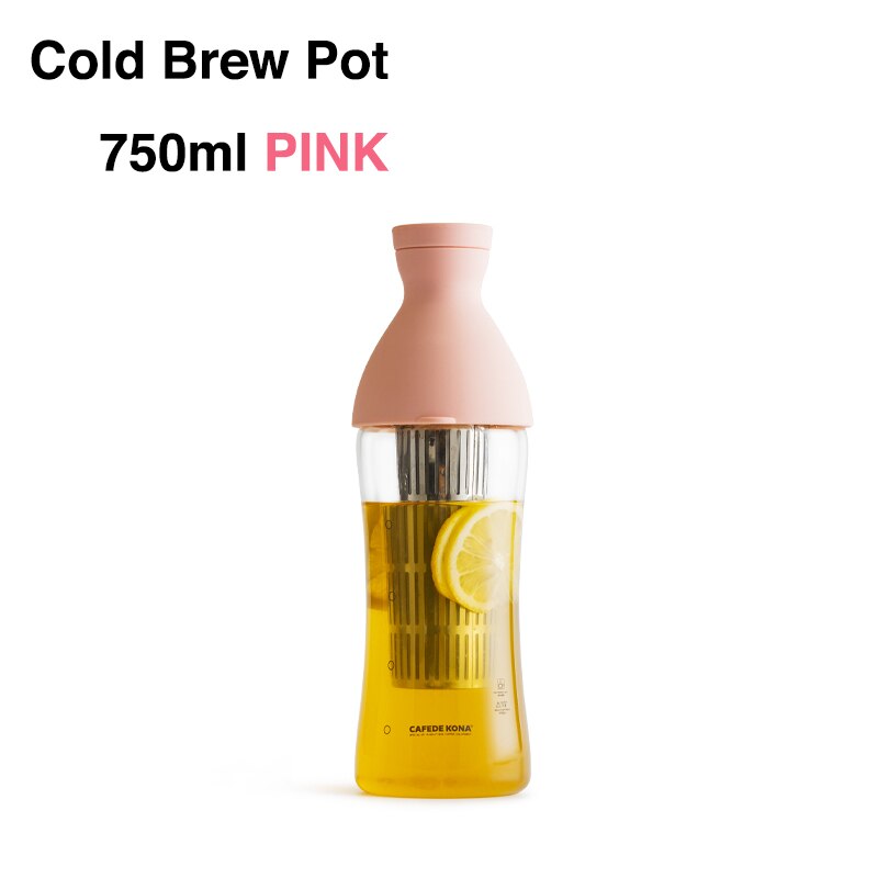 cold brew pot 750ml filter in cold brew coffee bottle glass coffee maker cold extraction mixing ground coffee with cool water