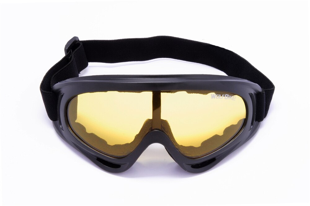 Wosawe cykelhjelm tysk læder vintage casco motorcykel åbent ansigt retro halvhjelm chopper cykel pilot motobike hjelm: Briller gule