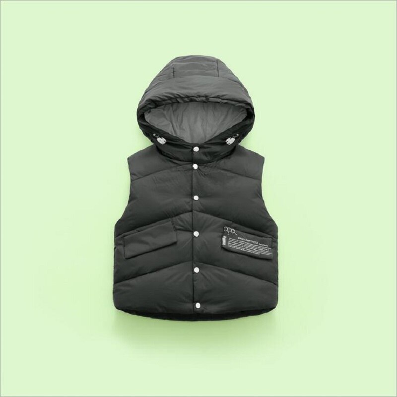 Winter Herfst Kinderen Vest Down Warm Hooded Baby Jongens Meisjes Vest Voor Kinderen Kleding Cartoon Down Vest Kids 3-8Y
