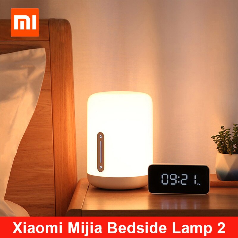 Xiaomi – lampe de chevet d'intérieur intelligente, 2 lumières LED WiFi/Bluetooth, veilleuse, fonctionne avec Apple HomeKit, commande vocale Multiple