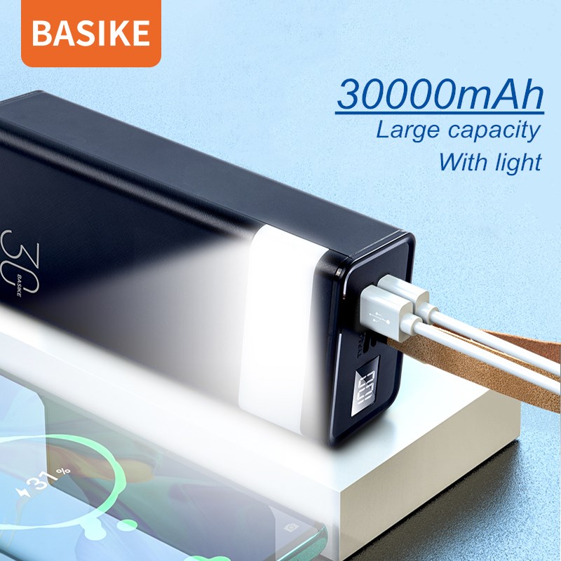 Basike PT139P Power Bank 30000Mah Draagbare Powerbank Externe Batterij Reservebatterij Pawerbank Poverbank Voor Telefoon Xiaomi Iphone