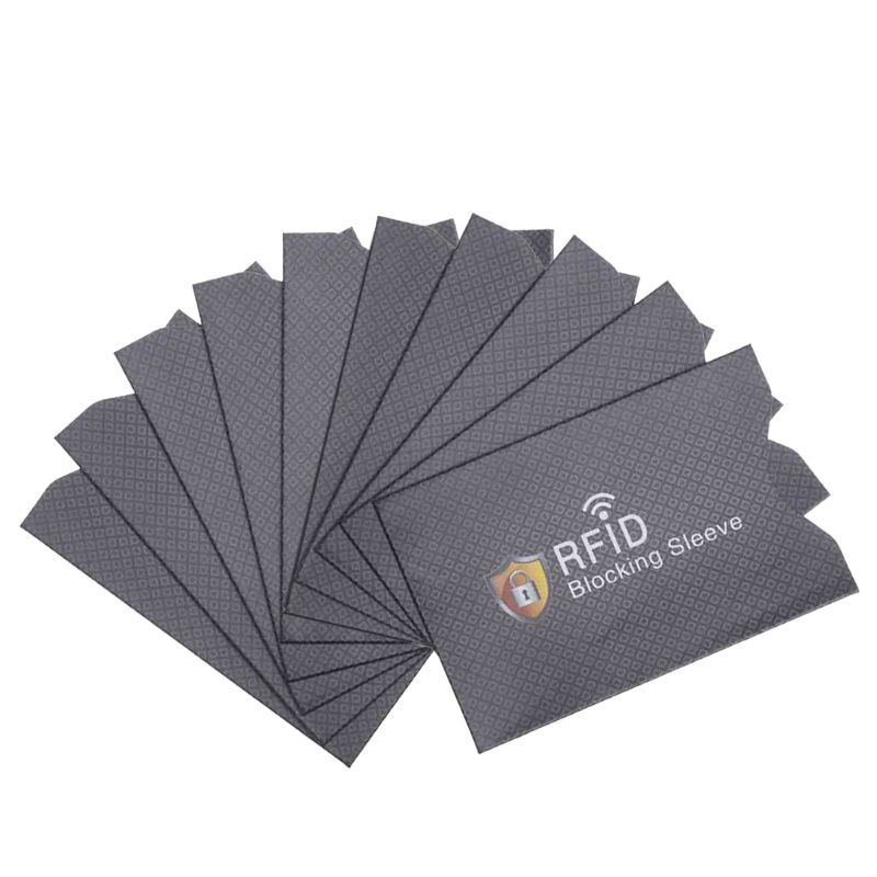 Protection antivol RFID pour cartes de crédit, 10 pièces, Protection contre le blocage des manches du porte-cartes, étui pour cartes bancaires: A