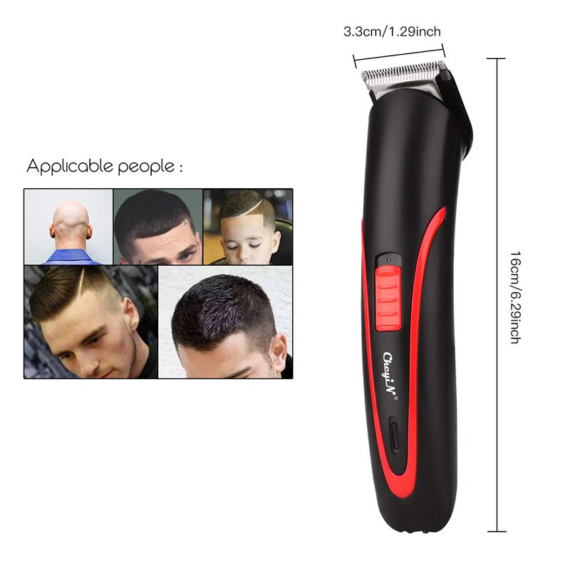 Barbeiro profissional máquina de cortar cabelo elétrico recarregável t-outliner acabamento máquina de corte aparador barba barbeador sem fio com fio