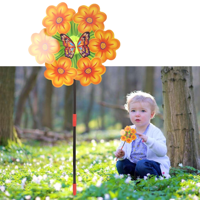 Flower Windmill Wind Spinner Pinwheels Home Garden Yard Decoration