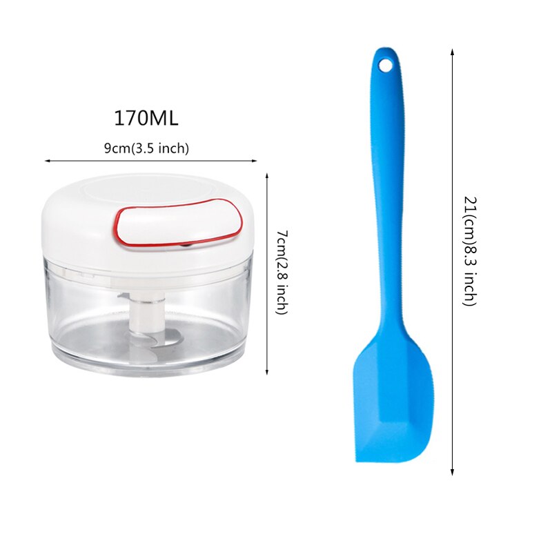 Speedy Chopper Met Borstel Handleiding Voedsel Processors Vlees Groentesnijders Plastic Mincer Voor Knoflook Keuken Accessoires Tool: Small with Brush