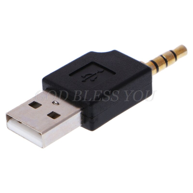 3.5mm to USB 2.0 Male Aux Auxiliary Adapter For Apple iPod Shuffle 1st 2nd MP3