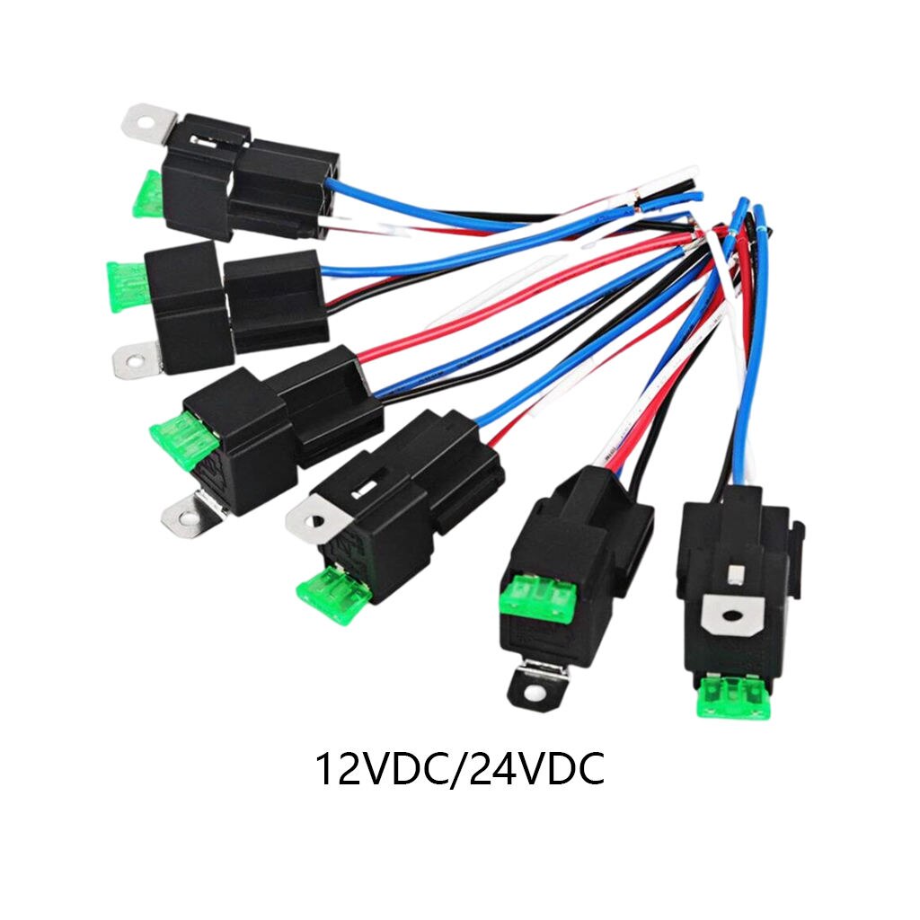 6Packs 5 Pin Fuse Relay Switch Harness Set 14AWG 30A Wire Kit