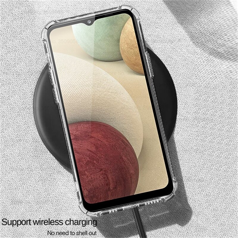 Funda transparente de silicona a prueba de golpes para móvil, funda de airbag suave para samsung galaxy a52 a72 a12 a02 a02s a 02 02 s 12