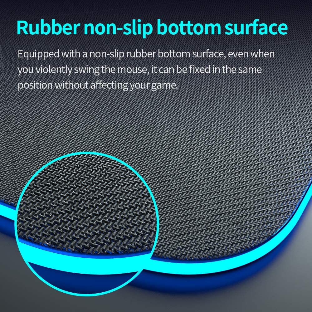 RGB Gaming Wireless Charging Mouse Pad 10-Light LED Keyboard Mat Anti-Slip Rubber Base WaterProof Large Keyboard Pad for Laptop