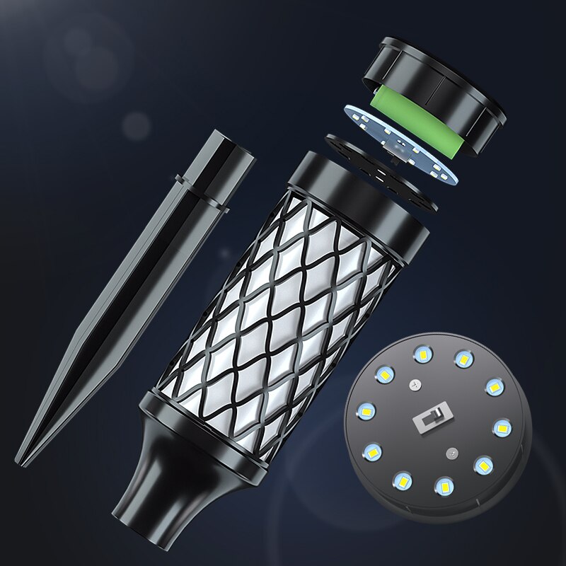 Solar Path Lights Outdoor Led Solar Tuin Lamp Draadloze Waterdichte Landschap Decoratie Verlichting Voor Patio Yard Loopbrug Gazon