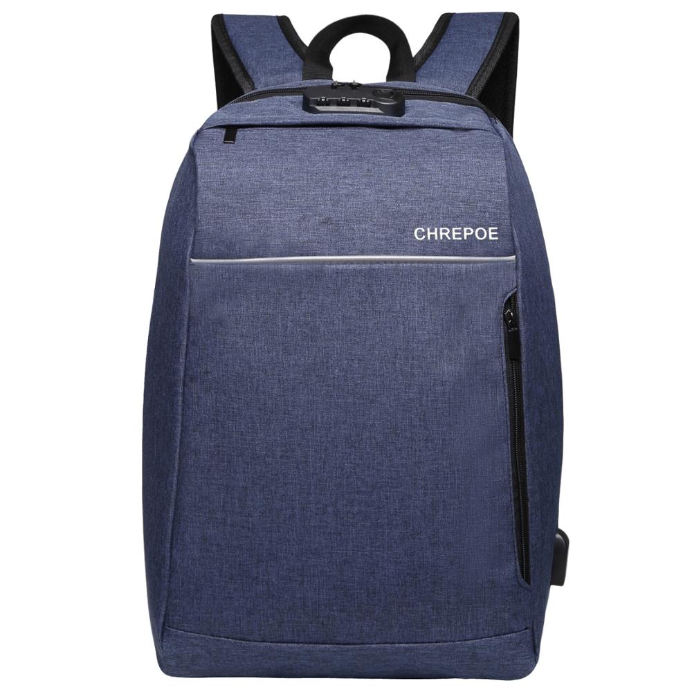 CHREPOE 15.6 Inch Laptop Backpack Anti Theft Men Backpack Travel Bag Male Backpack for Men Boy School Bags for Teenagers Mochila: Blue