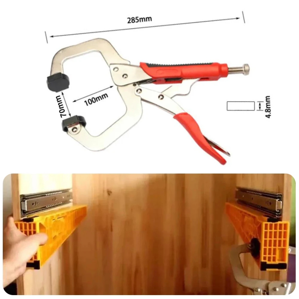 Drawer Track Installation Jig Auxiliary Positioning Holder Locking Pliers Drawer Slide Jig Mounting Cabinet Woodworking Tools