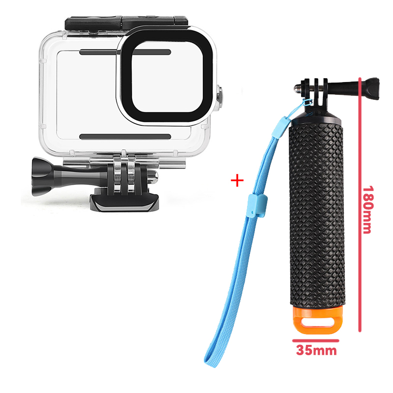 60M Waterproof Case For GoPro Hero 13 12 11 10 9 Underwater Diving Housing Cover for Go Pro Hero 9 10 11 12 13 Accessories: GRAY COLOR