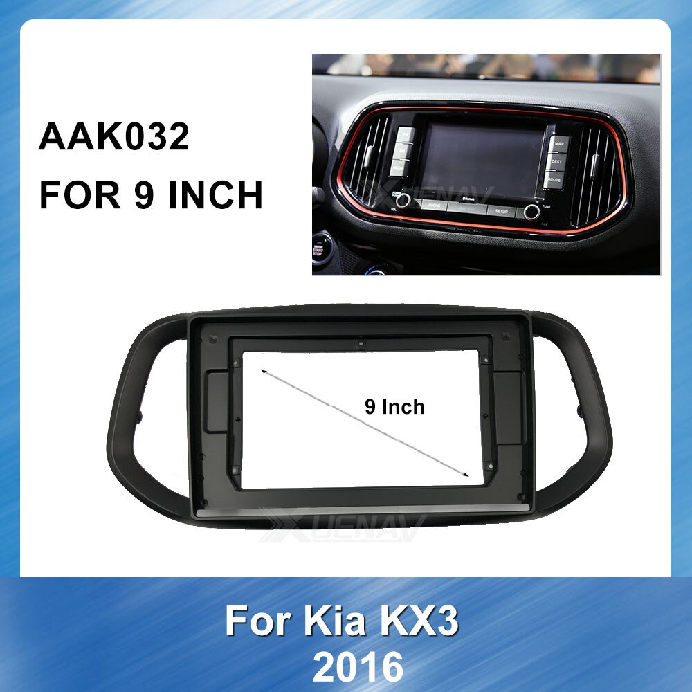 Auto Multimedia Fascia marco para KIA KX3 Placa de salpicadero para Radio Dash GPS NavigationMount Kit de instalación de embellecedor de 2DIN