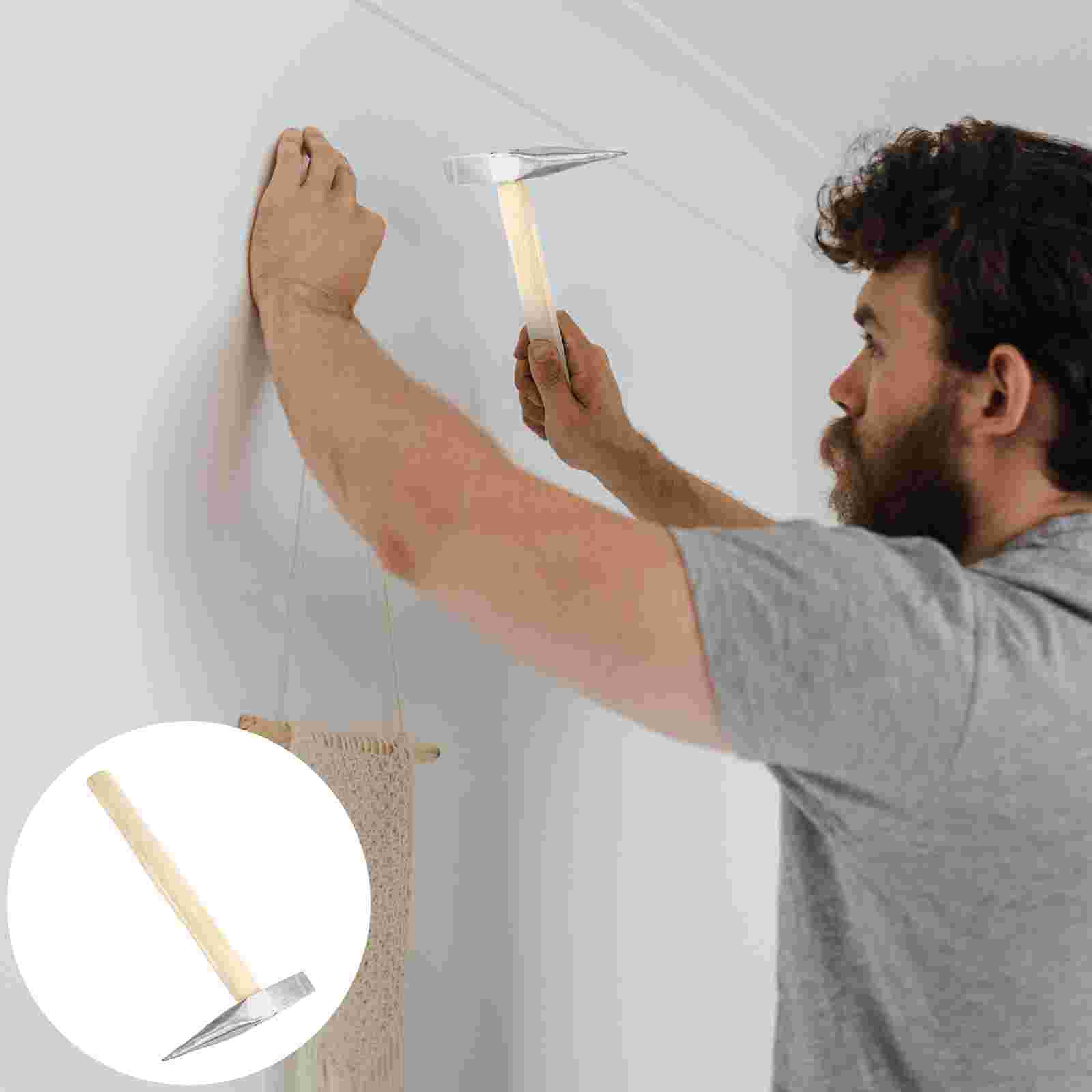 1pc Wood Handle Hammer Welding Hammer Slag Hammer Outdoor Disassembly Tool