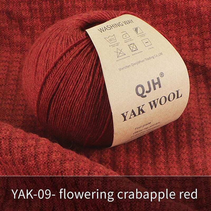 Undyed Natural Organic Mongolian Yak Wool Yarn For Hand knitting Crochet DIY Soft For Garments Baby Clothes: Silver