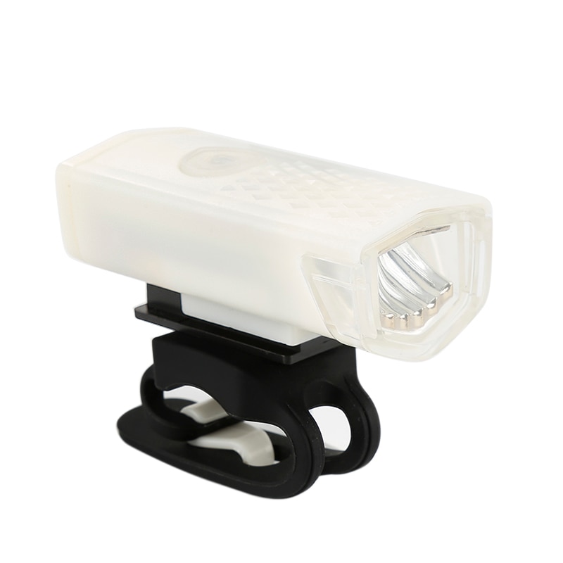 Fiets Licht Usb Led Oplaadbare 300 Lumen Voor Fietsen Koplamp Fiets Led Zaklamp Waterdichte Lampen: white Front