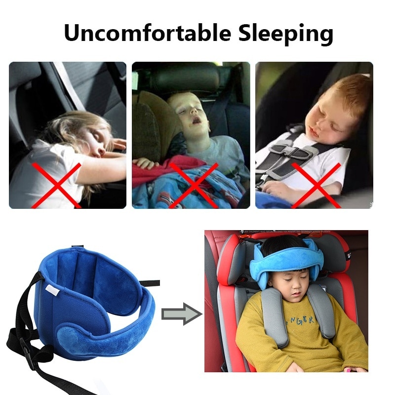 Baby børn justerbar autostol hovedstøtte hoved fast sovepude nakkebeskyttelse sikkerhed legeplads nakkestøtte baby bil