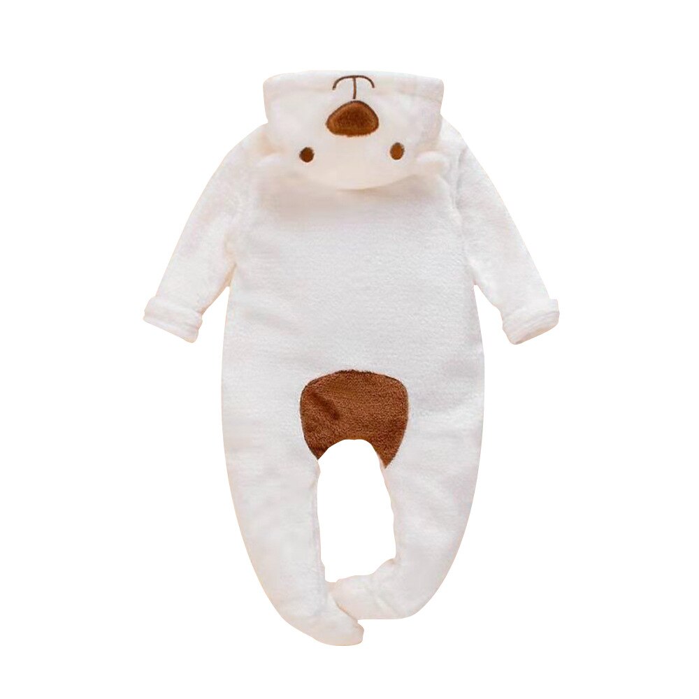 0-1 ano de idade menino meninas outono inverno macacão doce design dos desenhos animados mais veludo quente com capuz macacões jaqueta qualidade roupas criança