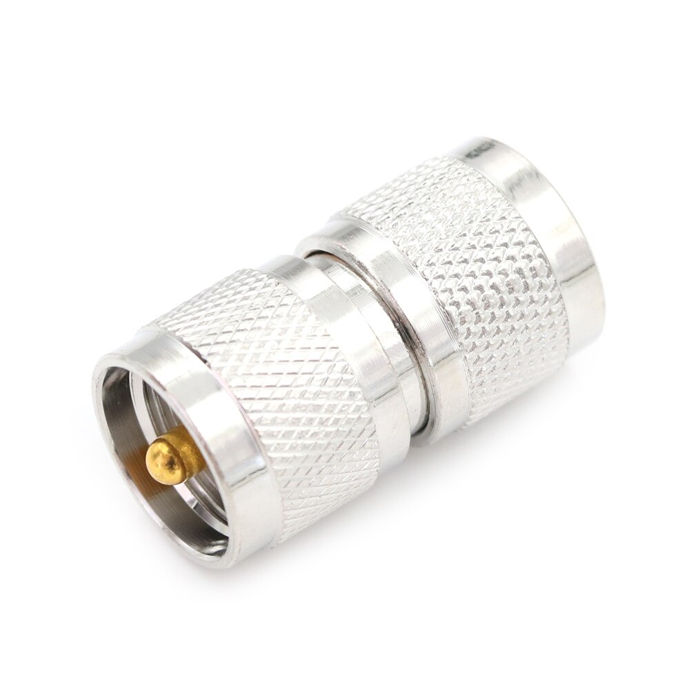 1X UHF PL259 Male To UHF PL-259 Male Plug RF Coaxial Adapter Connector Double Straight Long RF Coax Adapter Connector