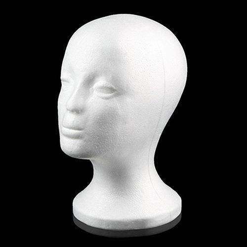 Tête de mannequin femme en mousse utile, présentoir de perruque, chapeau, lunettes, modèle universel, abstrait pour magasin  15