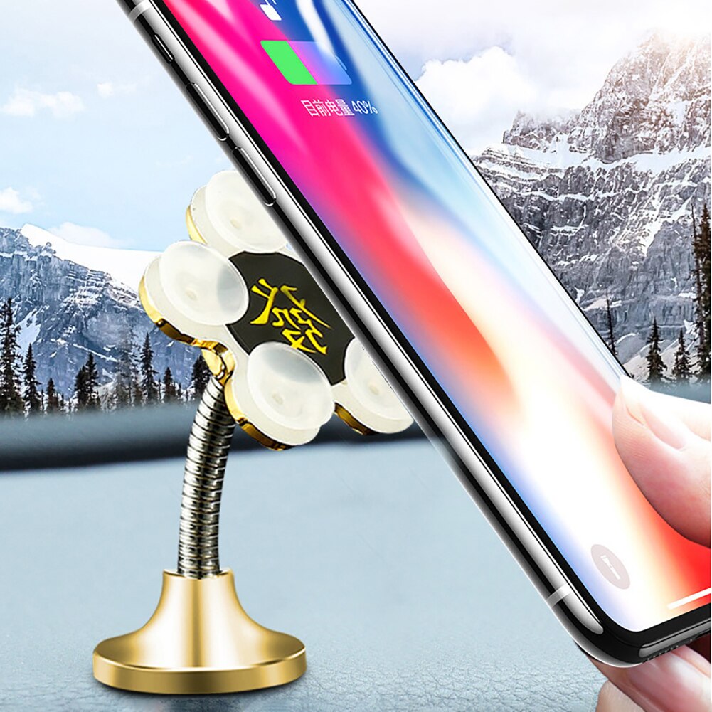 360 Degree Rotating Flower Shape Car Home Suction Mobile Phone Holder Bracket