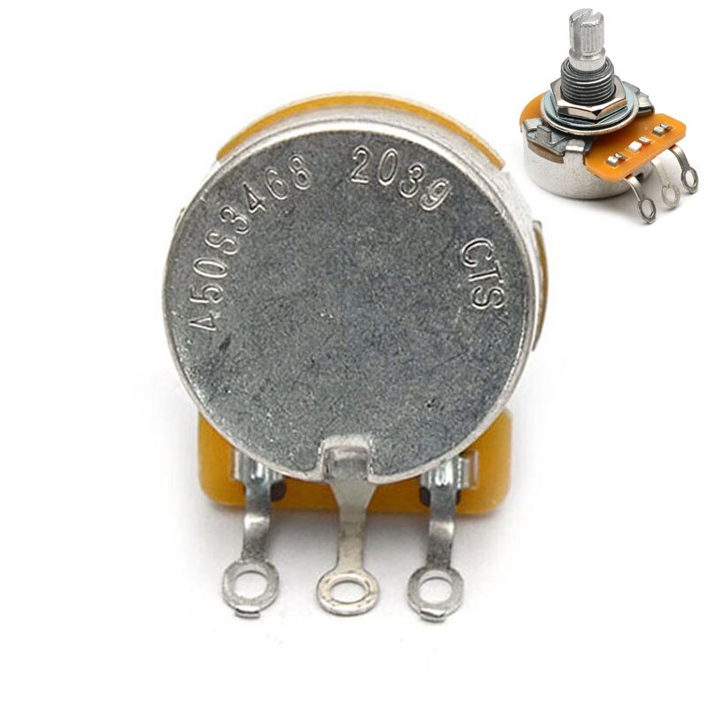 4PCS 250k/500k Brass/Aluminum Shaft Volume Tone Potentiometers CTS Pots Log A or Linear for Electric Guitars: CTS 450S  A250K