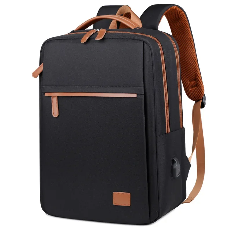 Business Backpack For Men Women Trendy 15.6-Inch Laptop Backpack Blue Beige Student Schoolbag Boarding Male Backpack: Beige