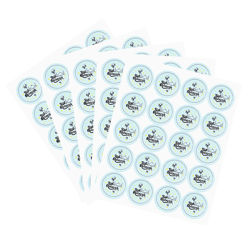 60pcs-120cps Eid Mubarak Decor Aufkleber Box Label Papier Dichtung Aufkleber Eid Ramadan Mubarak Dekorationen Islamischen Muslimischen: 60PCS B01