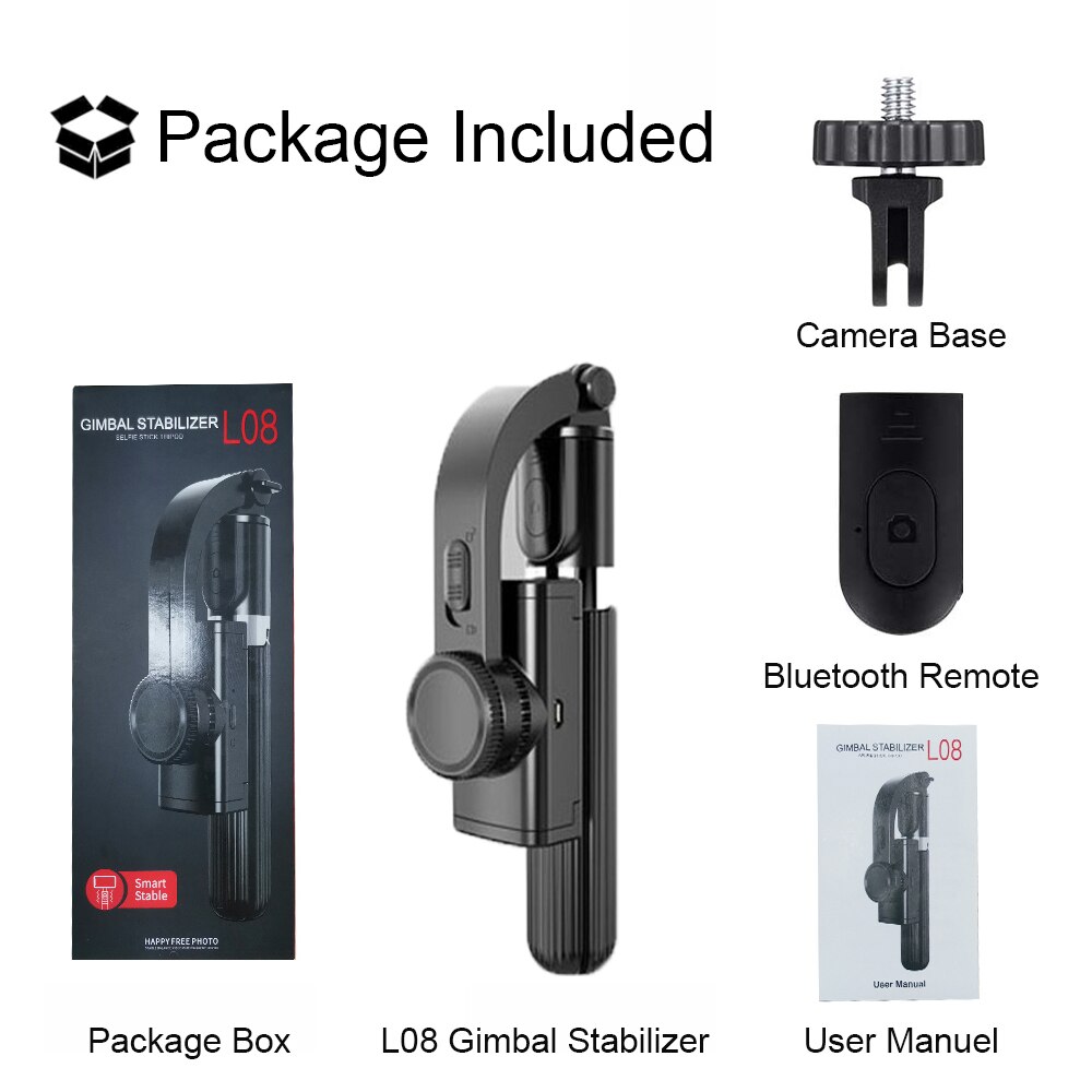 Trépied 3 en 1 pour Smartphone, perche à Selfie, avec télécommande Bluetooth, pour téléphones Ios et Android, Gorpro, caméra de sport d'action vlog: Black