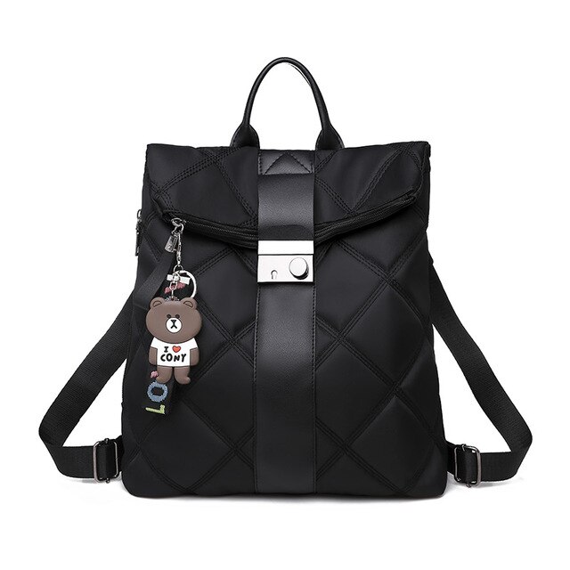 School Backpack Women Bags Backpacks For Teenage College Teenagers Girls Brand Pu Leather Bagpack Luxury Bags Woman Back Pack: black3