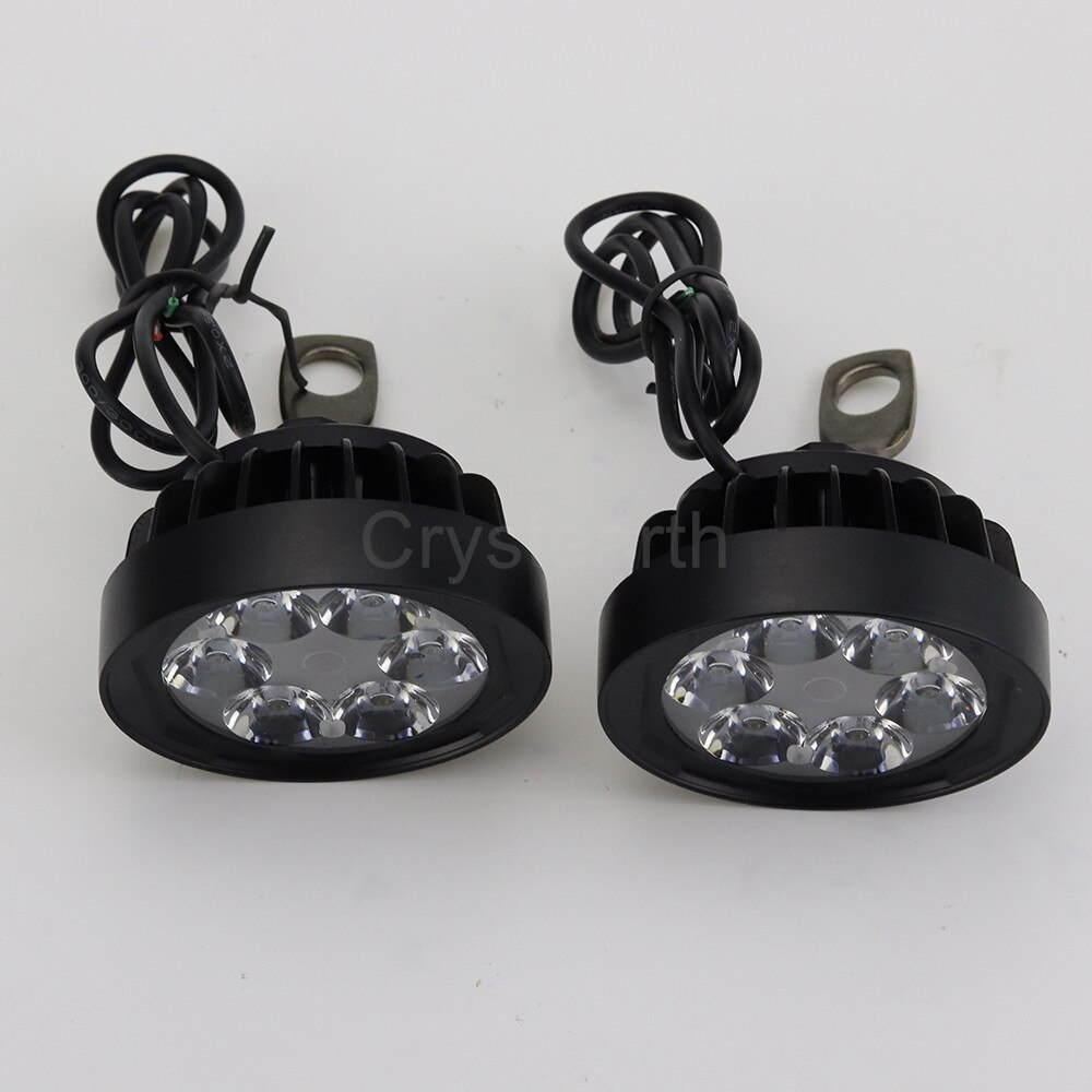 Universal DC12V 6-LED Motorcycle Headlight Mirror Mount Driving Fog Spot Head Light Spotlight For ATVs Pit Dirt Bikes Scooters