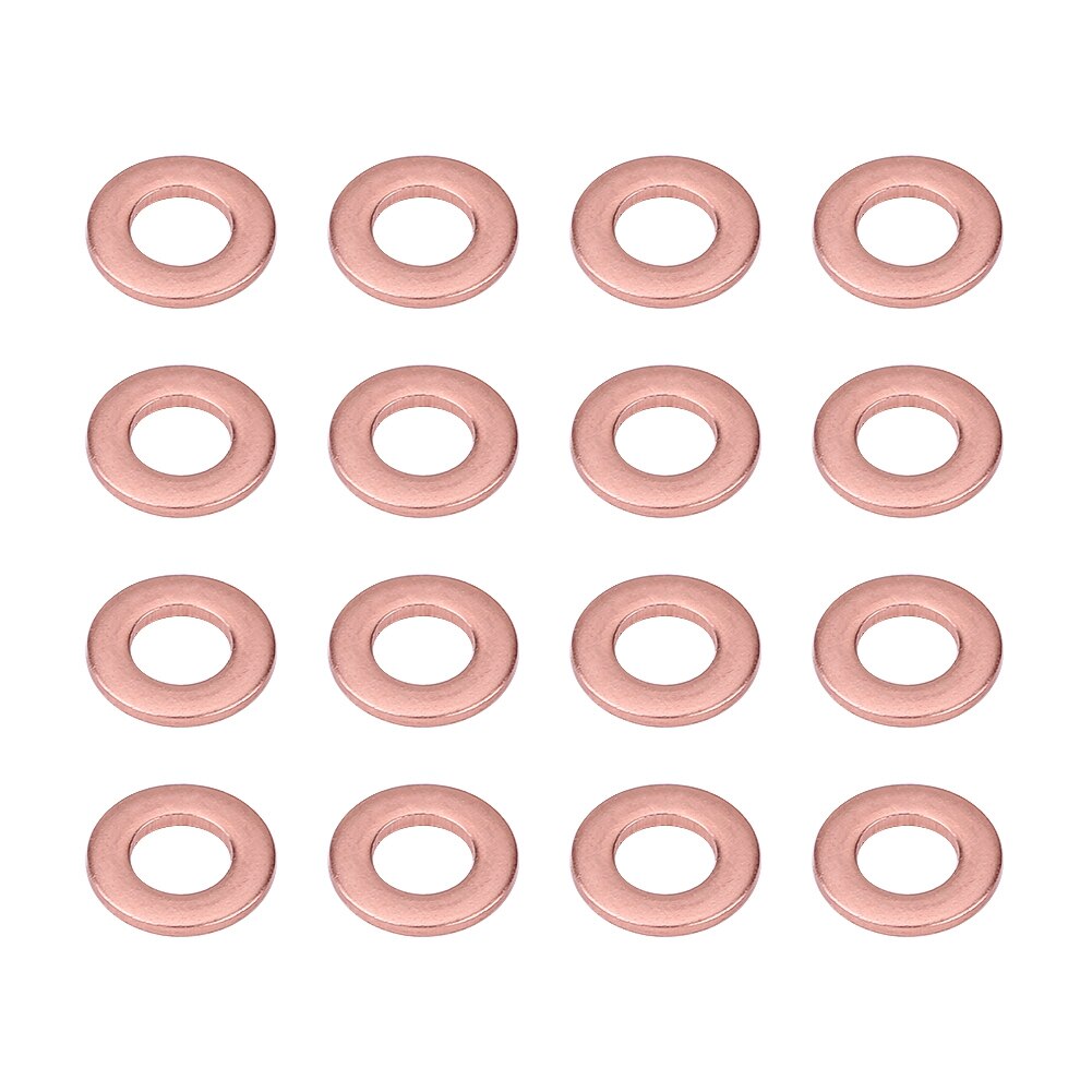 280pcs Assorted Copper Washers 12 Different Sizes Solid Copper Crush Washers Seal Flat Rings Kit With Grid-Shape Storage Box​​