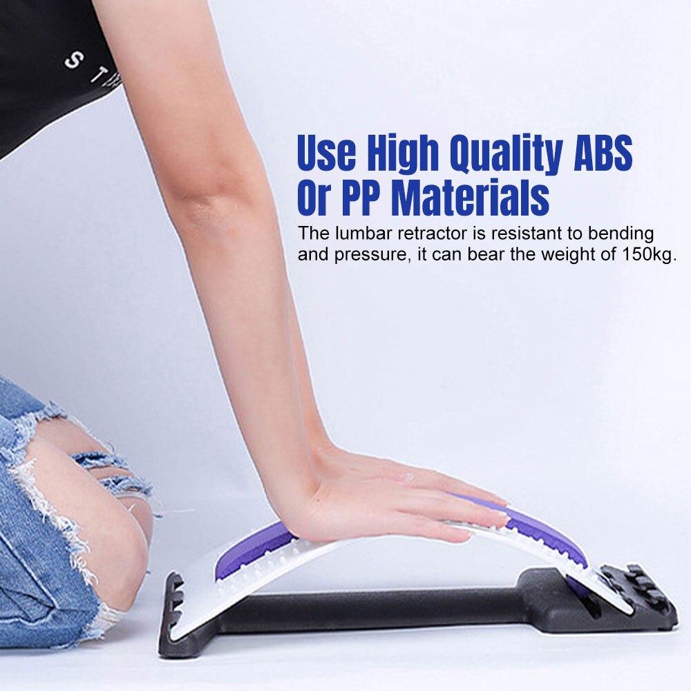 Back Cracking Board Back Massager Lumbar Massager Traction Support Bridge Back Stretcher Stretching Trainer Massage Pain Relief
