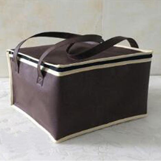 Grote Non-woven Thermische Isolatie Pakket Lunch Tas Picknick Draagbare Container Zakken Verse Ijs Koeler Carrier Voedsel Geïsoleerde Zakken: Coffee