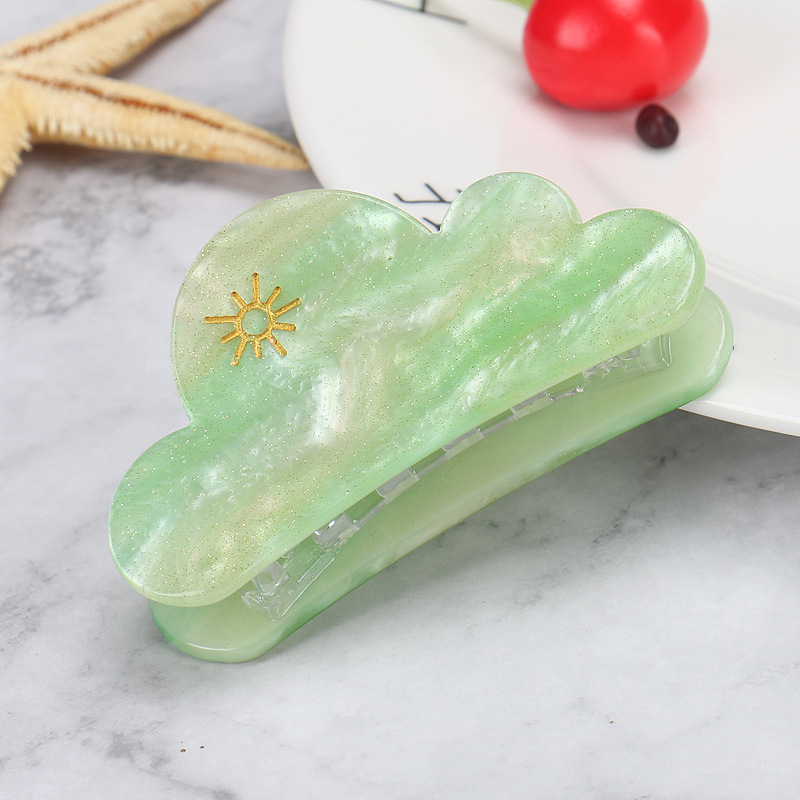 Pince à cheveux nuage de rêve du Ramadan avec tondeuse à cheveux nuage casque acrylique et arrière de la tête tondeuse à cheveux: green