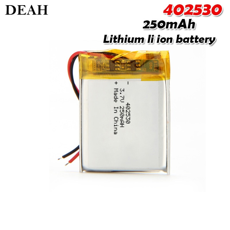 3.7v 250 mah 402530 litium polymer li-po li ion batteri for  mp3 mp4 mp5 elektriske leketøy led lys hodesett smartklokke bluetooth