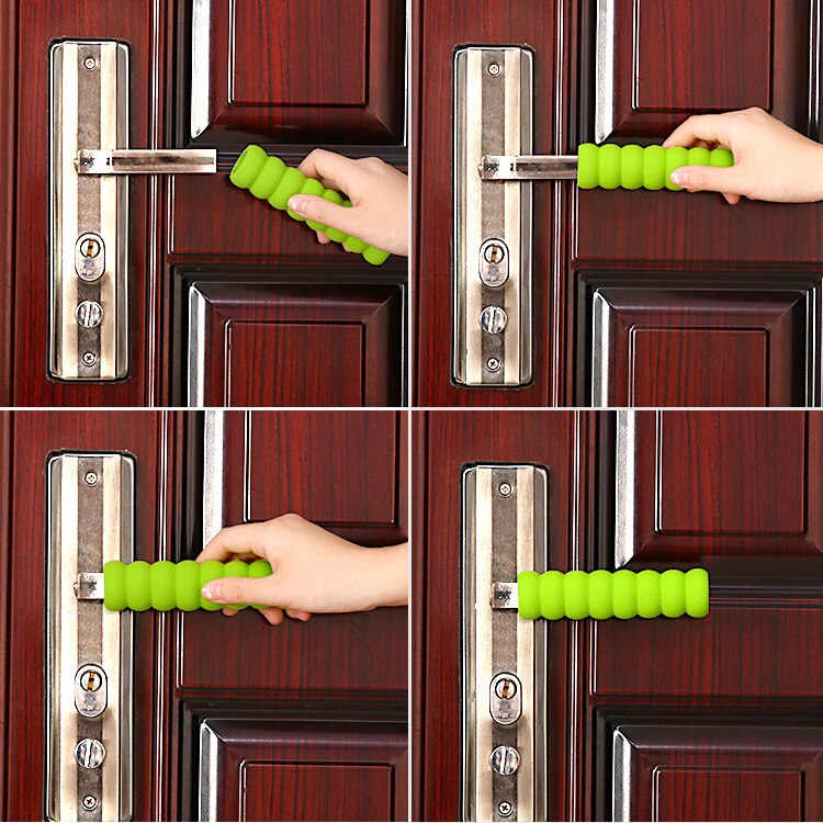 Spiral dørhåndtag handsker anti kollision beskyttelsesbetræk børnesikkerhed dørhåndtag lydløs lyddæmper dørskærme vægbeskyttere