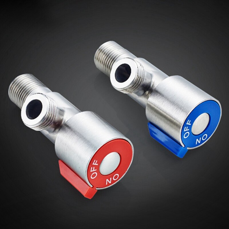 Stainless Steel Triangle Valve Stop Valve Angle Valve Kitchen Toilet Black Angle Valve And Cold Valve