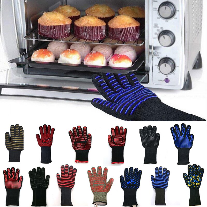 Wärme Beständig Backen Handschuhe Kochen Grill Küche Mikrow Ofen Temperatur Beständig Arbeiten Handschuh Nicht-Unterhose Grill Handschuhe